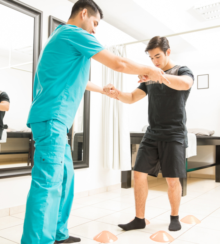 Smiling woman at physical therapy