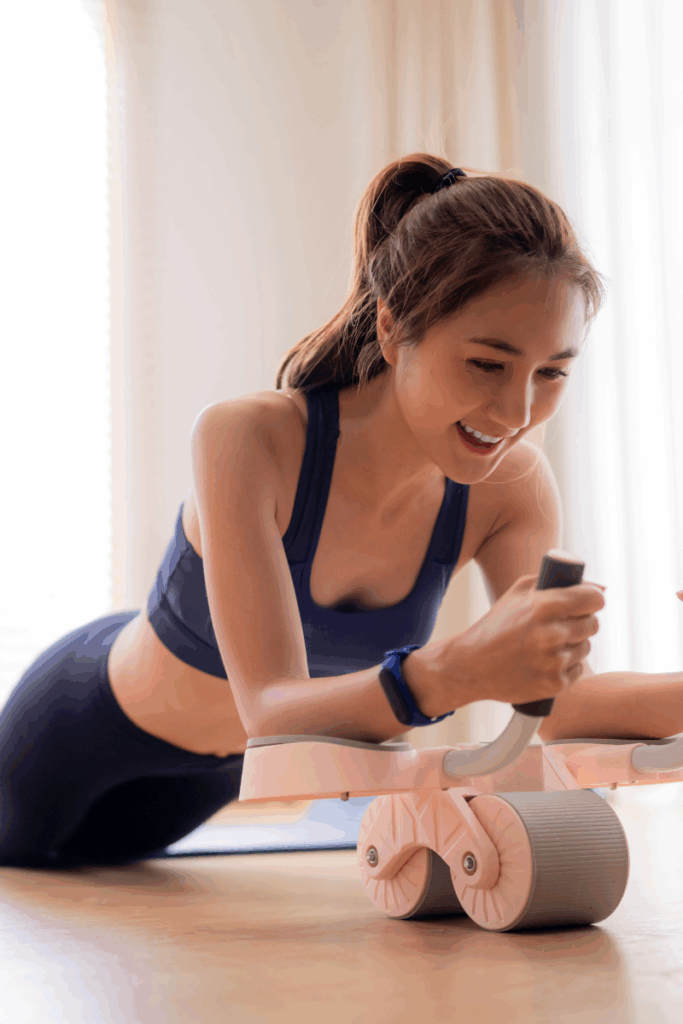 Patient learning mobility and strengthening exercises with PT guidance at Reform PT Maine.