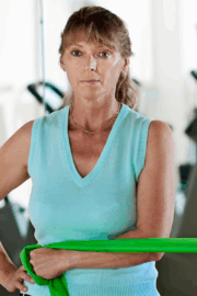 Rotator cuff surgery physical therapy exercises using resistance bands