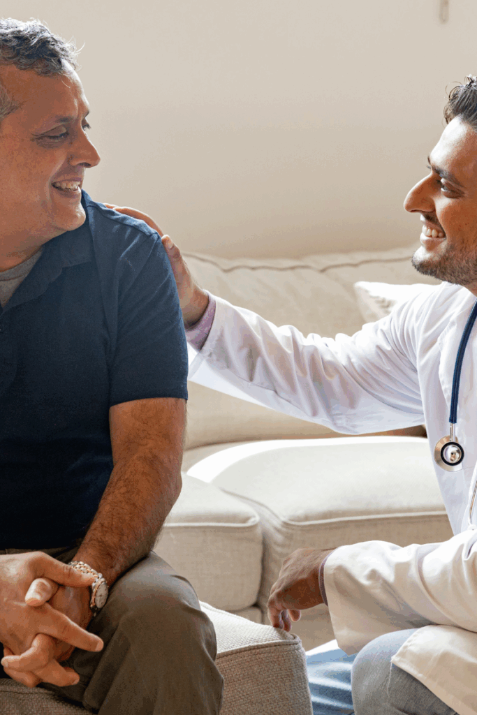 Patient and therapist celebrating progress at Reform Physical Therapy