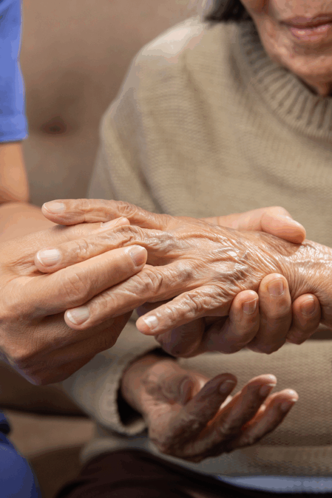 Wrist strengthening exercise during physical therapy session