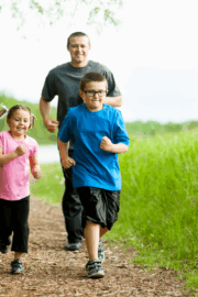 Person enjoying outdoor activity with healthy, strong knees.