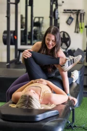 pelvic floor physical therapy session with physical therapist