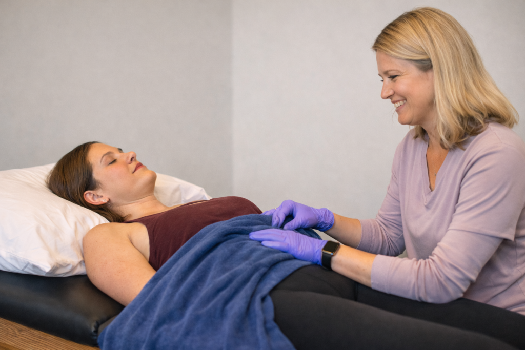 Private one-on-one pelvic floor therapy appointment in Southern Maine