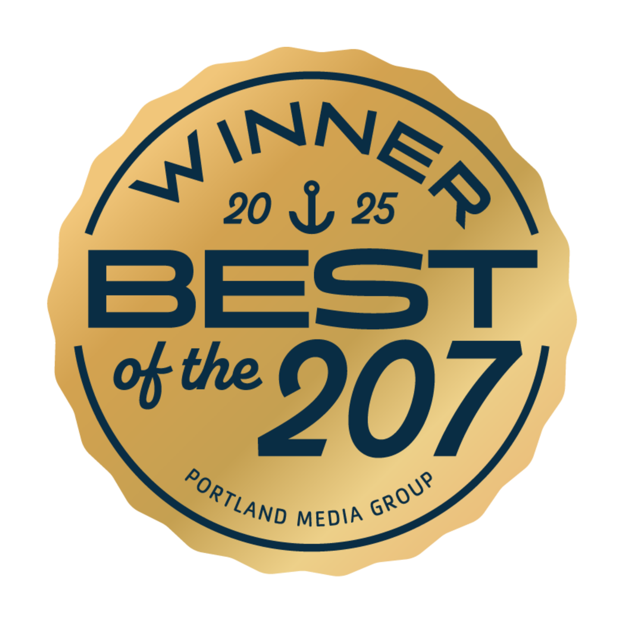 Best of the 207 Gold 2025 award for physical therapist Topsham Maine