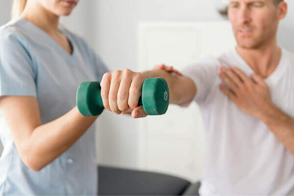 Athlete in rehabilitation